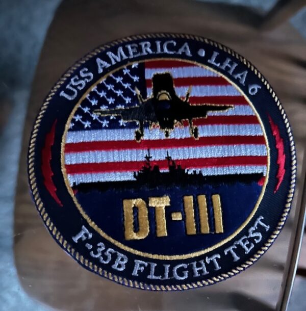 USS America LHA-6 DT-III F-35B Flight Test Commemorative Patch